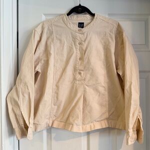 GAP Cream Button-Front Pullover